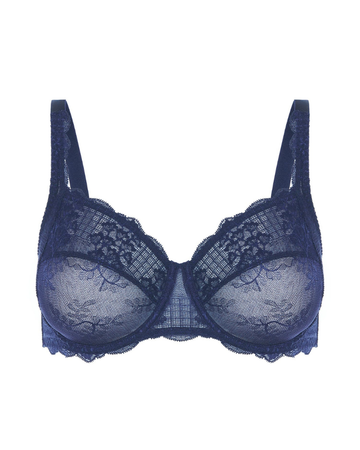 Simone Perele 12Z313 Bleu Cosmic Reve Lace Underwire Bra myselflingerie.com